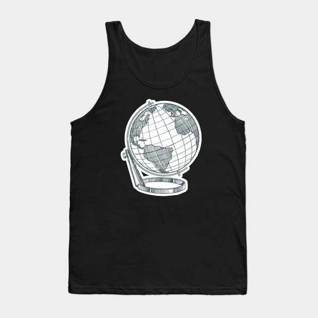 World Map Continent Tank Top by GBDesigner